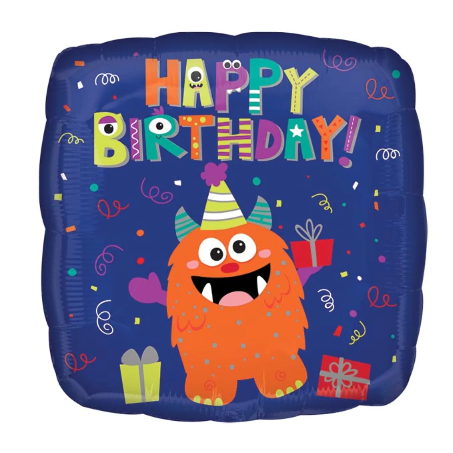 17 Inch Happy Birthday Monster Foil Balloon 58