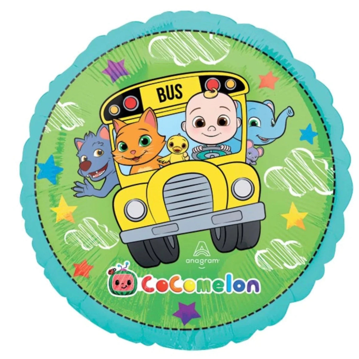 17 inch Cocomelon School Bus TV Character Foil Balloon