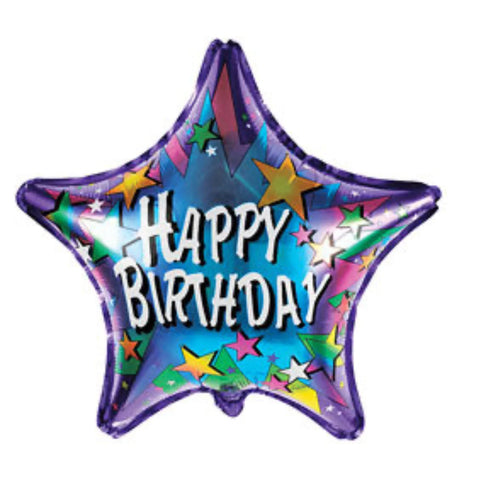 22 Inch Happy Birthday Star Foil Balloon 53