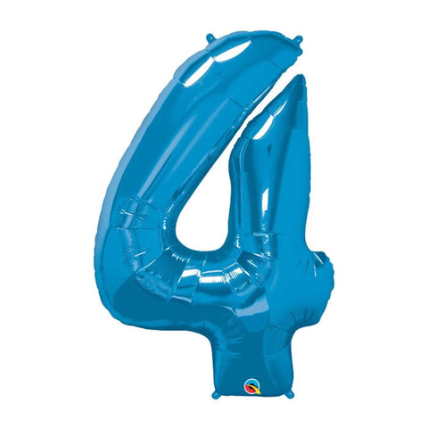 34 Inch Sapphire Blue Oversized Foil Balloon Numbers 0-9 4