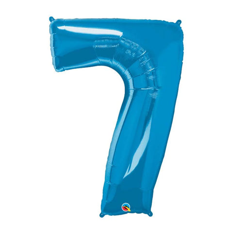 34 Inch Sapphire Blue Oversized Foil Balloon Numbers 0-9 7