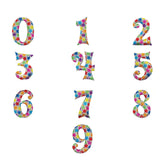 34 Inch Holographic Stars Oversized Foil Balloon Numbers 0-9