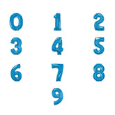 34 Inch Sapphire Blue Oversized Foil Balloon Numbers 0-9