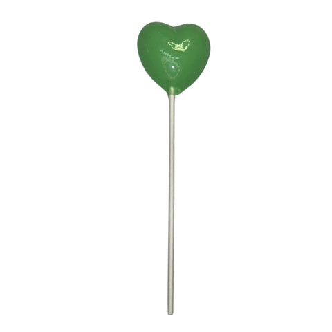 Assorted Colors Heart Lollipop Suckers 0.4 oz each Milk White Chocolate Green White Chocolate