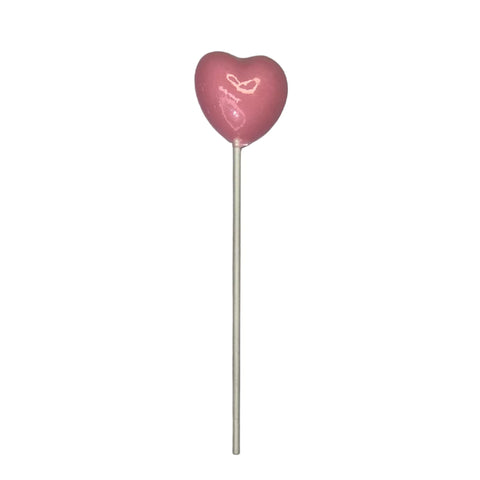 Assorted Colors Heart Lollipop Suckers 0.4 oz each Milk White Chocolate Pink White Chocolate