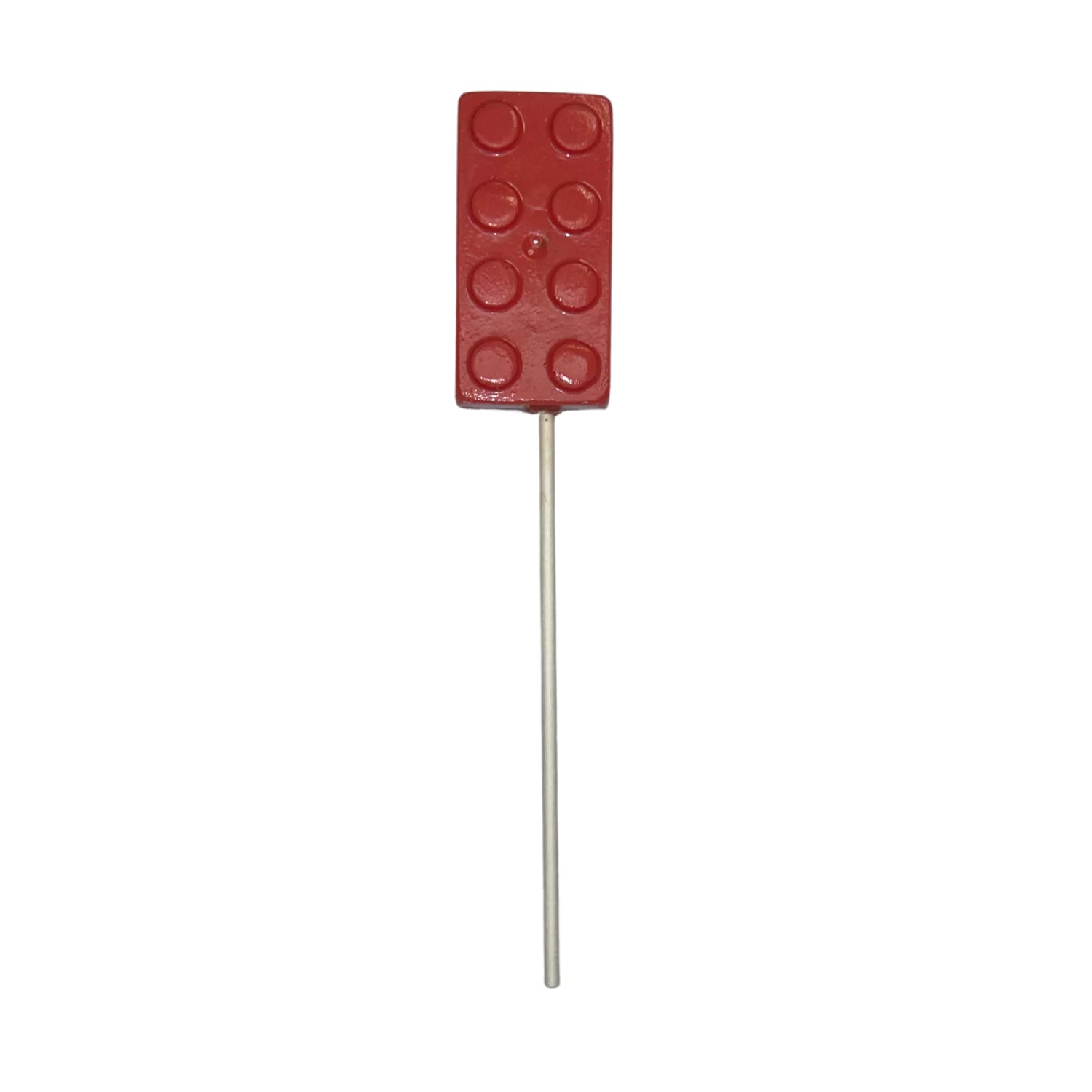 Assorted Colors Lego Brick Lollipop Sucker 0.9 oz White Chocolate Milk Chocolate Red
