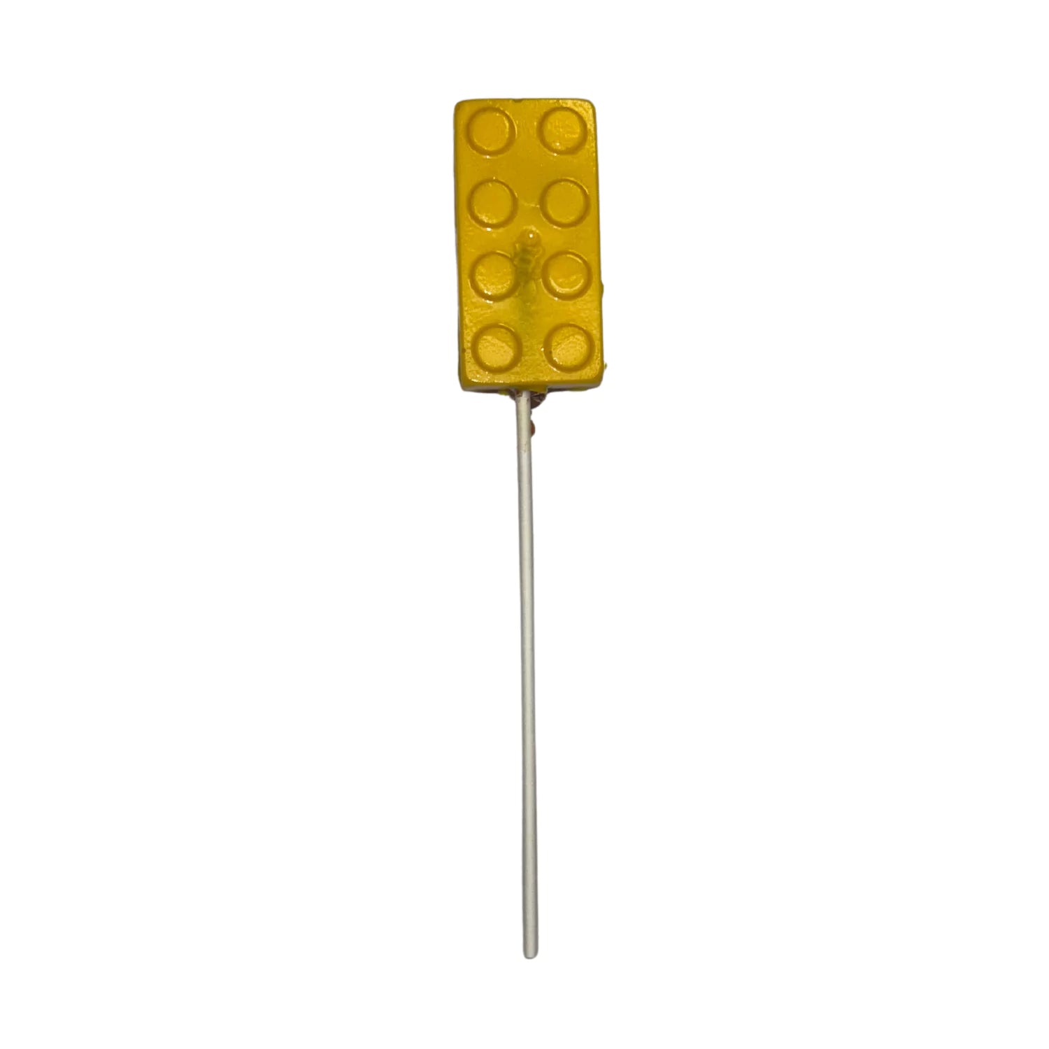 Assorted Colors Lego Brick Lollipop Sucker 0.9 oz White Chocolate Milk Chocolate Yellow
