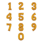 34 Inch Gold Oversized Foil Balloon Numbers 0-9