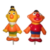 Bert and Ernie Milk or White Lollipop Suckers 1.2oz