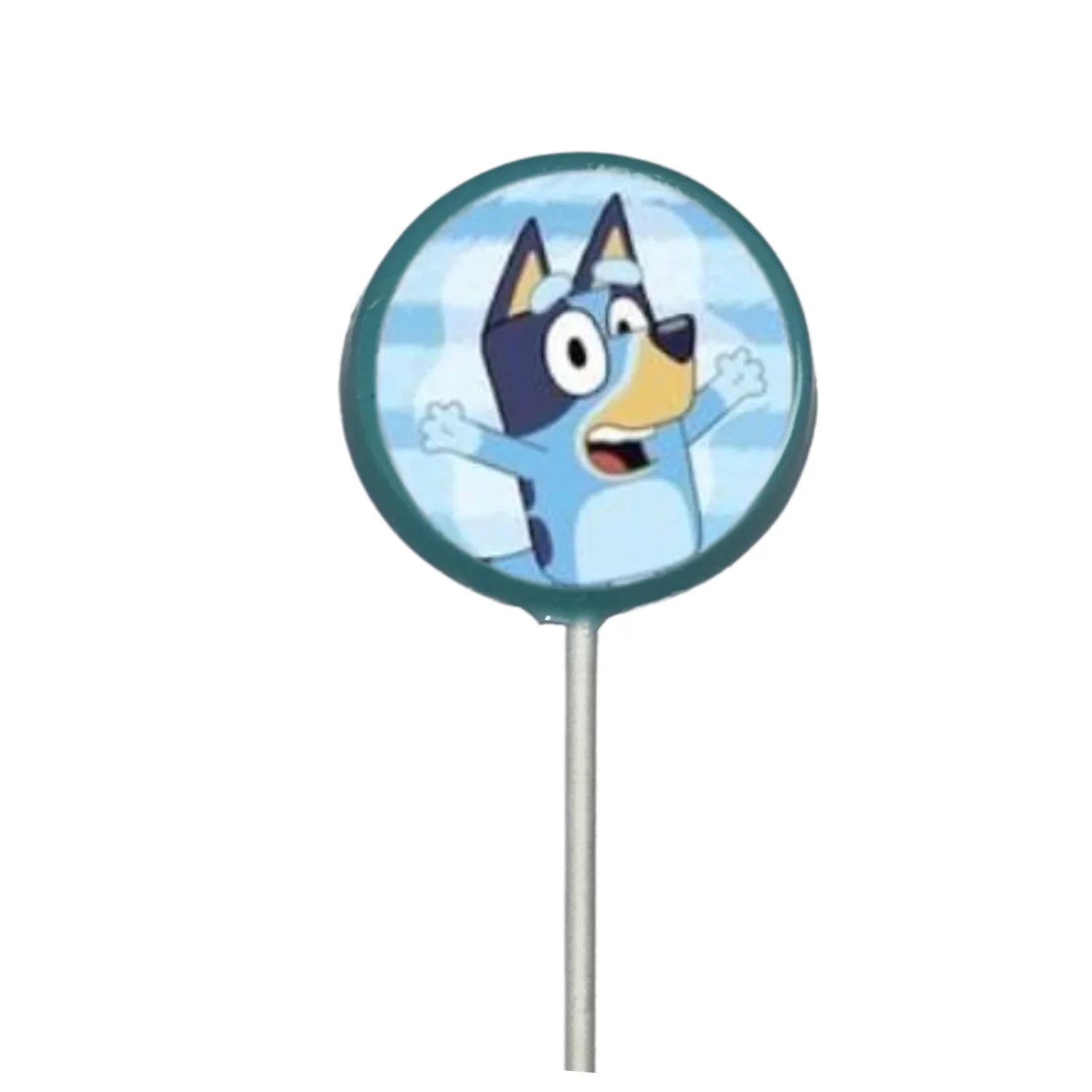 Edible Bluey Characters Images White Chocolate Lollipop Suckers .75 oz 2 inch