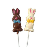 Bowtie Bunnies White or Milk Chocolate Lollipop Sucker 1.1oz