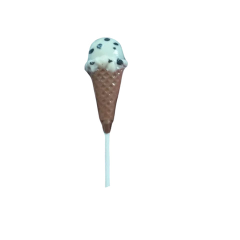 Assortment of Ice Cream Cones White or Milk Chocolate Suckers Lollipop 1.5oz Chocolate Chip