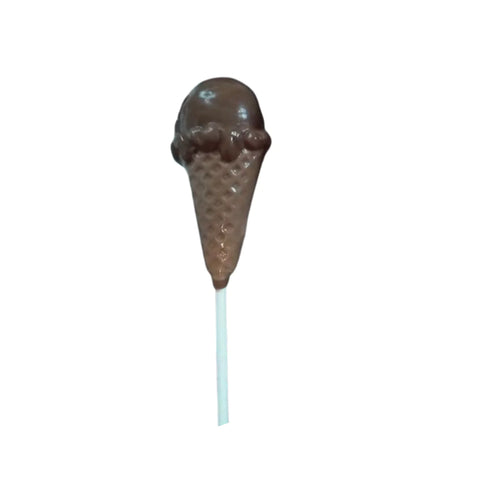 Assortment of Ice Cream Cones White or Milk Chocolate Suckers Lollipop 1.5oz Chocolate Dipped