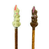 Easter Bunnies Chocolate Pretzel Rods White and Milk Chocolate Treats 2.5oz