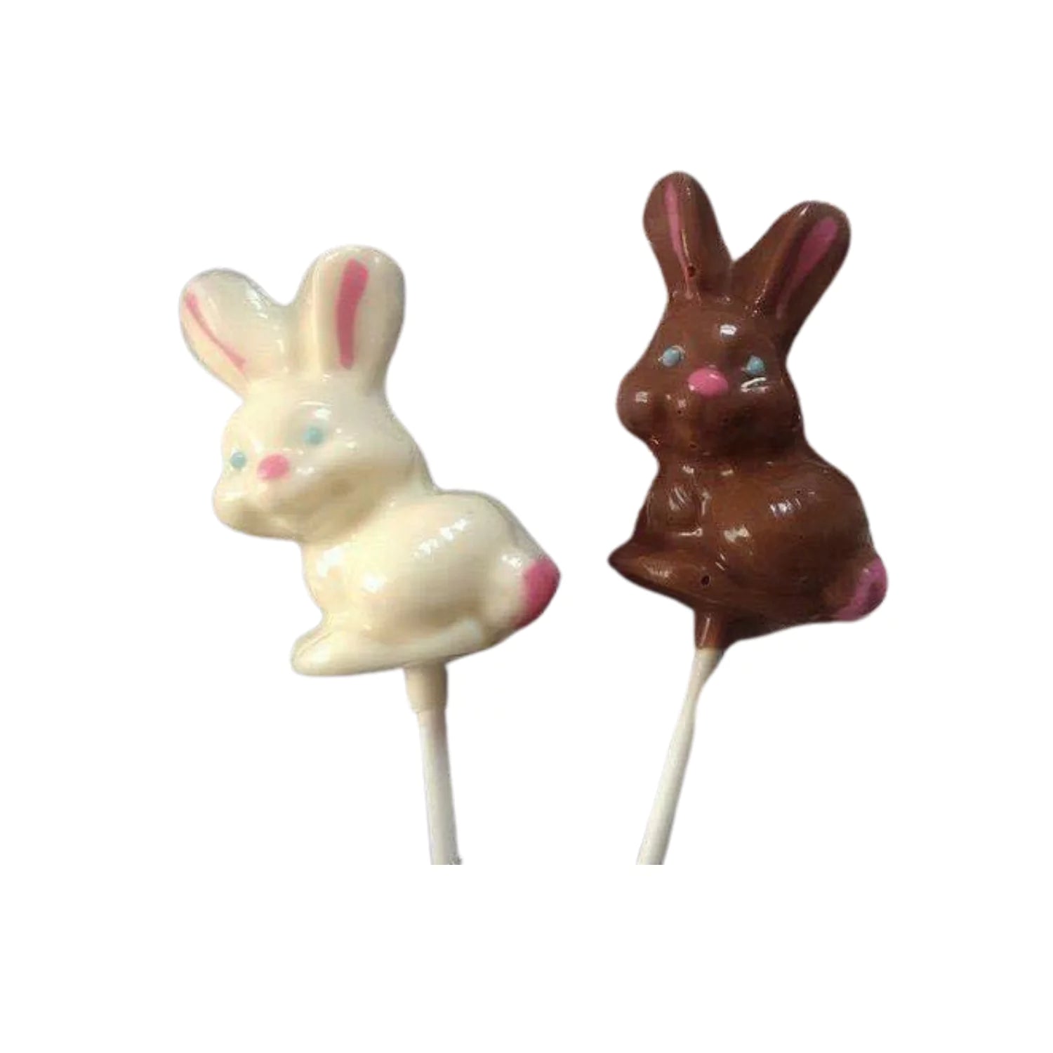 Big Butt Easter Bunny White or Milk Chocolate Lollipop Sucker 1.0oz