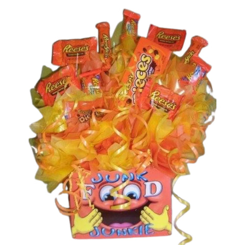 Food Junkie Reese's Orange Yellow Candy Bouquet