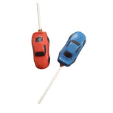 Racecar Milk or White Chocolate Lollipop Suckers 1.0oz
