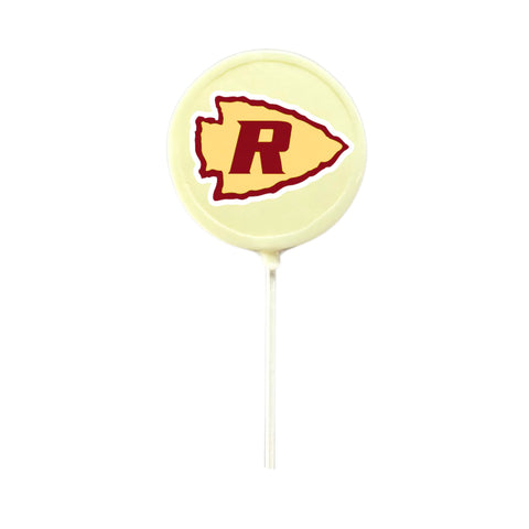 Variety of High School Lollipop Suckers White Chocolate 2 inch, 3 inch, 4 inch 4" Riverdale HS