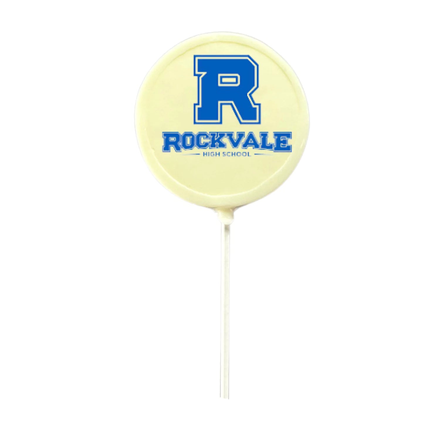 Variety of High School Lollipop Suckers White Chocolate 2 inch, 3 inch, 4 inch 4" Rockvale HS