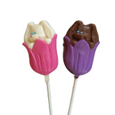Tulip Easter Bunny White or Milk Chocolate Lollipop Sucker 1.5oz