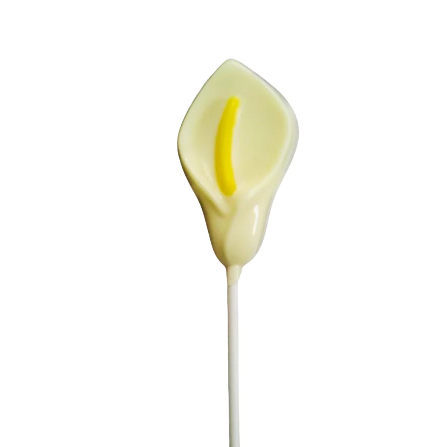 lily white chocolate White Calla Lily Easter White Chocolate Lollipop Sucker 1.0oz – Tink's Treats & Tink's Party Place