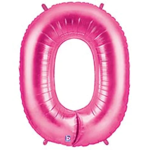 40 Inch Pink Oversized Foil Balloon Numbers 0-9