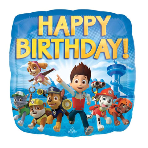 18 Inch Happy Birthday Paw Patrol Foil Balloon 56