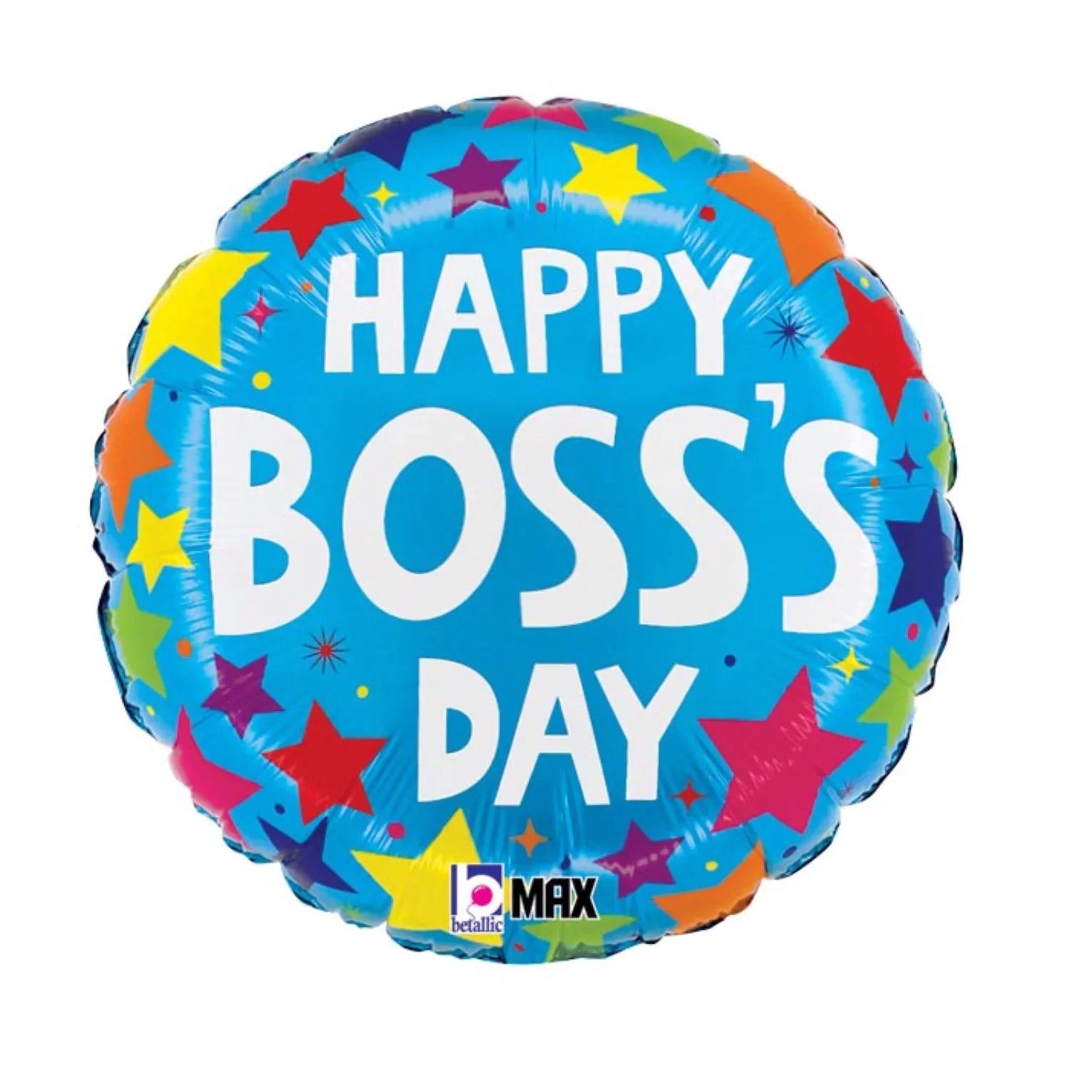 18 inch Happy Boss's Day Stars Round Foil Balloon