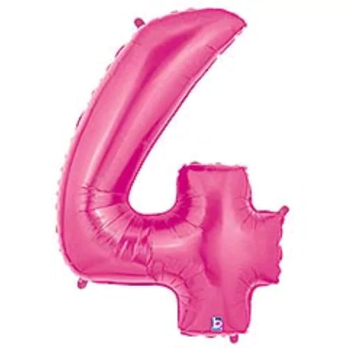 40 Inch Pink Oversized Foil Balloon Numbers 0-9