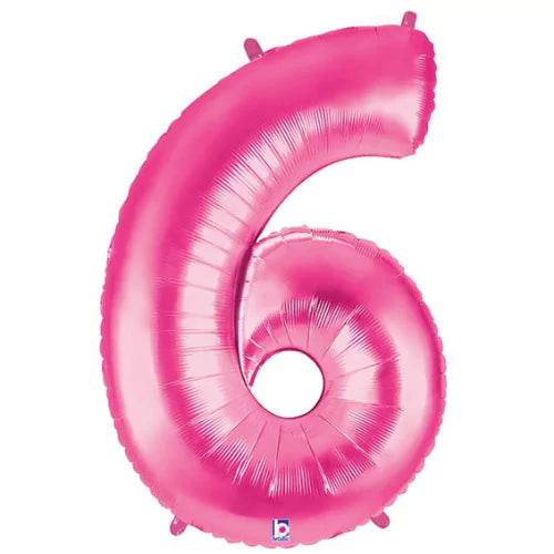 40 Inch Pink Oversized Foil Balloon Numbers 0-9