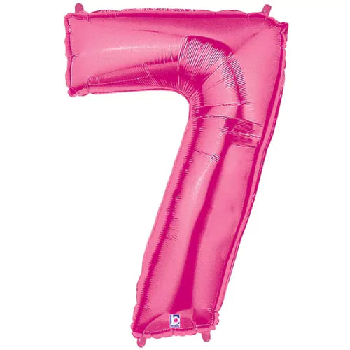 40 Inch Pink Oversized Foil Balloon Numbers 0-9