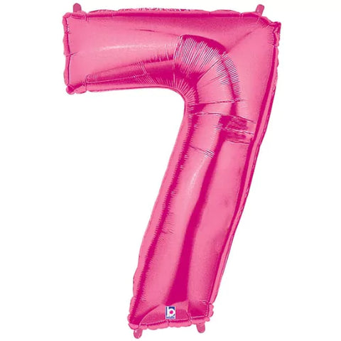 40 Inch Pink Oversized Foil Balloon Numbers 0-9