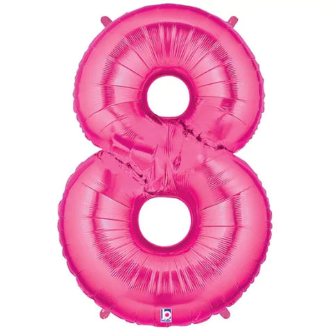 40 Inch Pink Oversized Foil Balloon Numbers 0-9