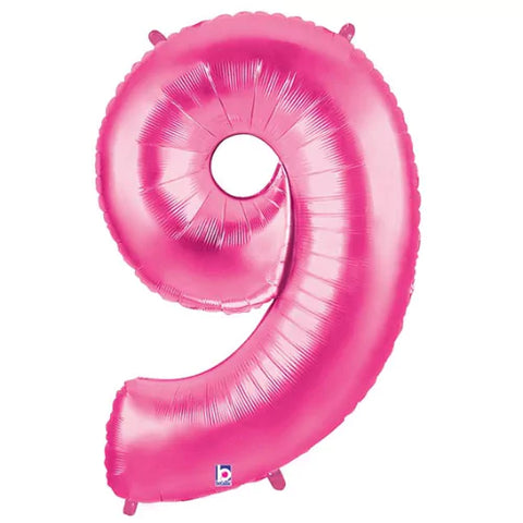 40 Inch Pink Oversized Foil Balloon Numbers 0-9