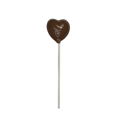 Assorted Colors Heart Lollipop Suckers 0.4 oz each Milk White Chocolate Milk Chocolate