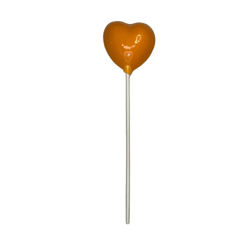 Assorted Colors Heart Lollipop Suckers 0.4 oz each Milk White Chocolate Orange White Chocolate