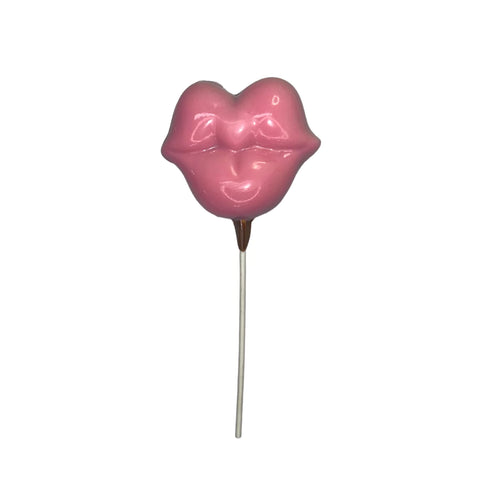 Assorted Colors Smooch Lips Lollipop Sucker 1.75 oz White Chocolate Milk Chocolate Pink