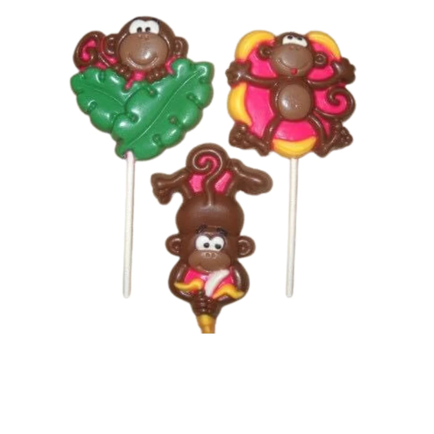 Assortment of Monkeys Milk Chocolate Suckers Lollipop 2.0oz