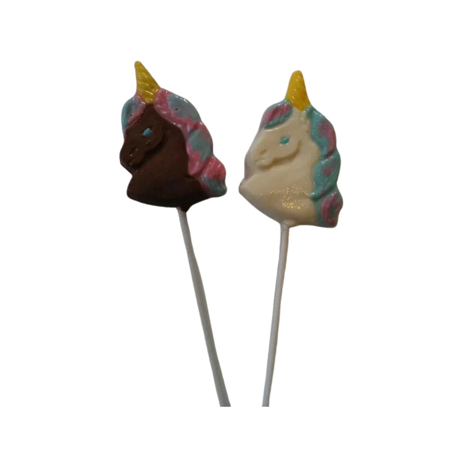 Assortment of Unicorns White or Milk Chocolate Lollipop Sucker .75oz