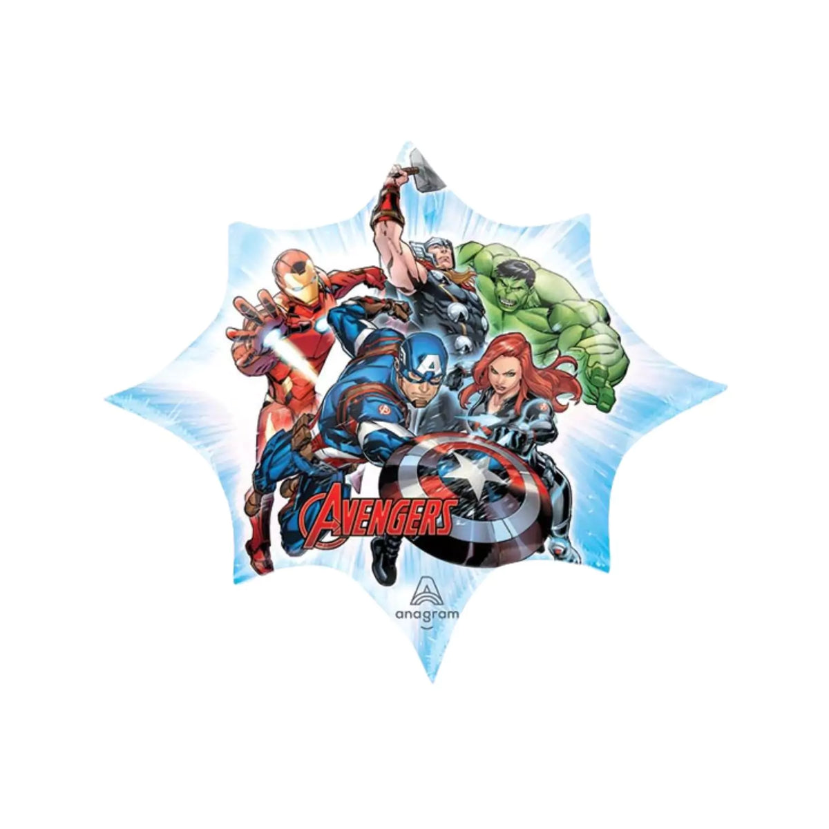 Assortment of 14 Inch Mini Shaped Characters Foil Balloons Air Filled Only Avengers