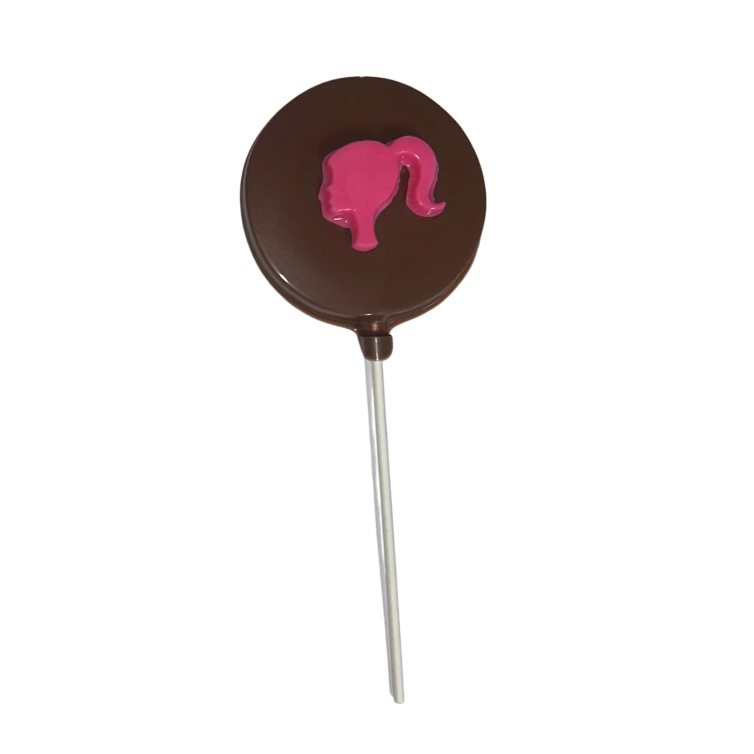 Barbie Pink White or Milk Chocolate Lollipop Sucker 1.40oz Milk Chocolate