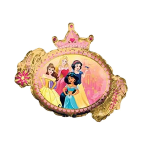 Assortment of 14 Inch Mini Shaped Characters Foil Balloons Air Filled Only Disney Princesses