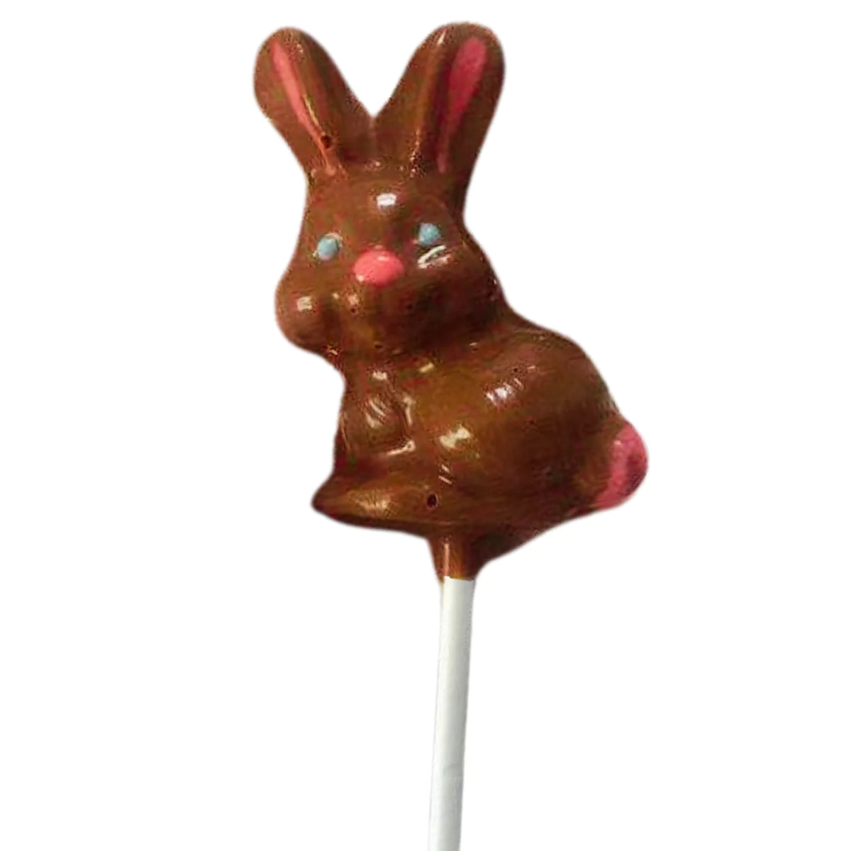 Big Butt Easter Bunny White or Milk Chocolate Lollipop Sucker 1.0oz Milk Chocolate