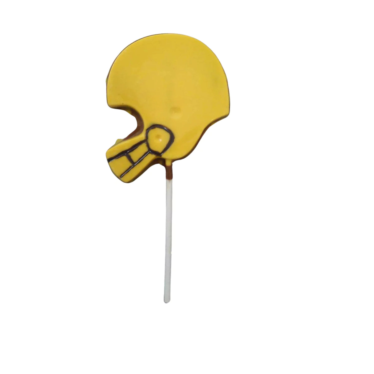 Football Helmet White or Milk Chocolate Sucker Lollipop 2.0oz