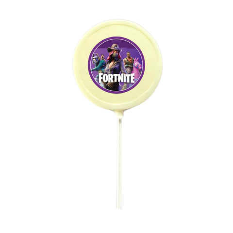 Assortment of Fortnite Lollipop Suckers Milk or White Chocolate 2, 3, or 4 inch