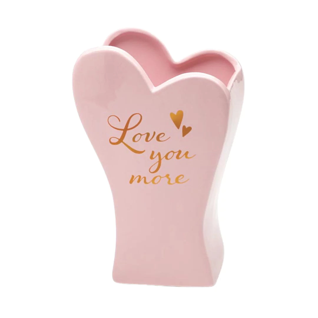 Love You More Pink White Hearts with White Chocolate Lollipops Candy Bouquet