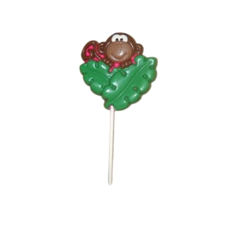 Assortment of Monkeys Milk Chocolate Suckers Lollipop 2.0oz Green Leaf