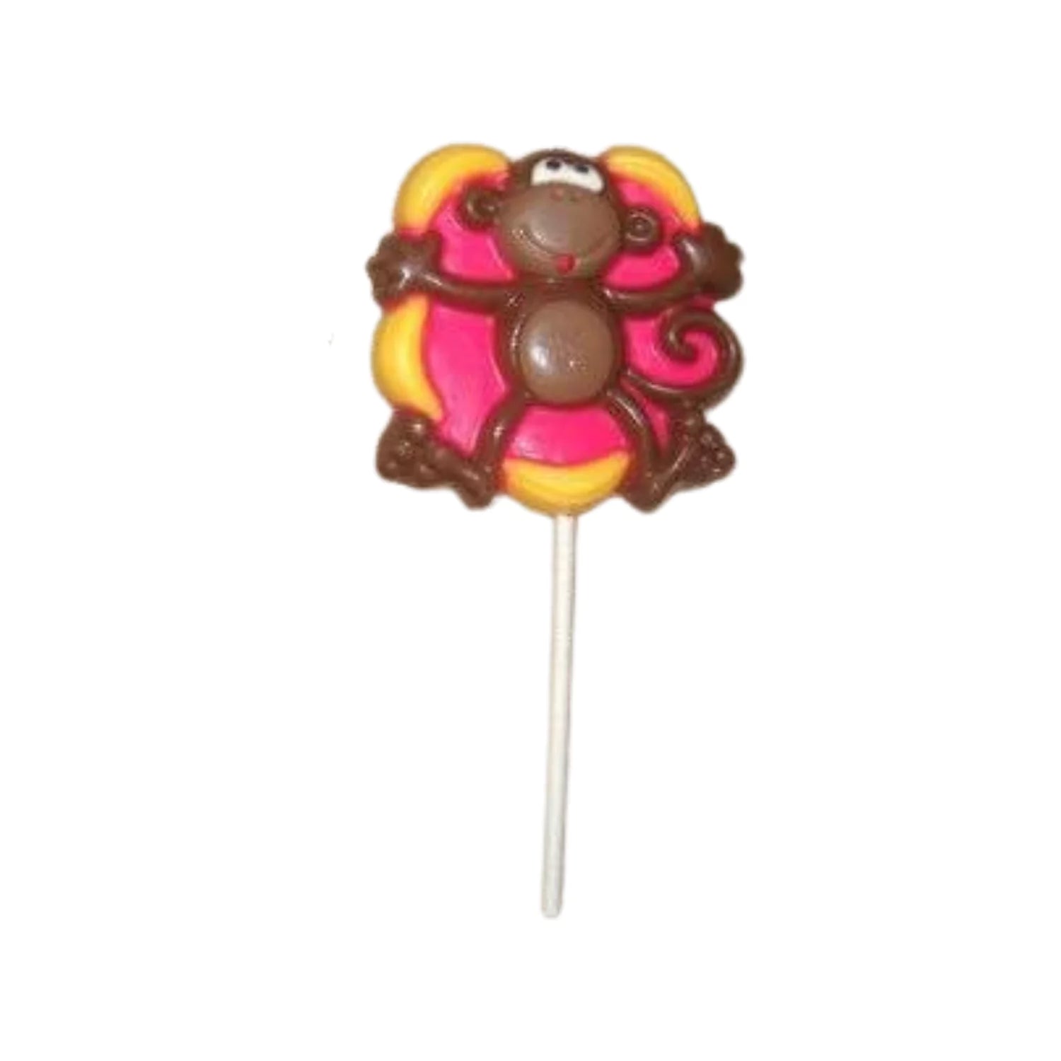 Assortment of Monkeys Milk Chocolate Suckers Lollipop 2.0oz Juggling Yellow Bananas