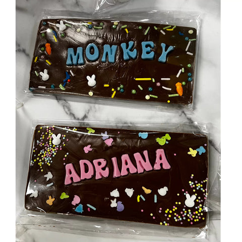 Personalized Chocolate Bar Milk or White 4.0oz White Chocolate