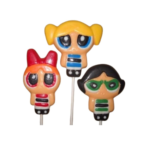 Power Puff Girls Milk or White Chocolate Lollipop Sucker 1.5oz